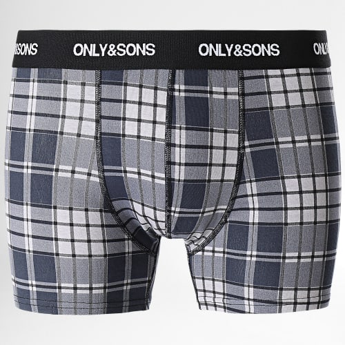 Lot De 3 Boxers Fitz Bleu Marine