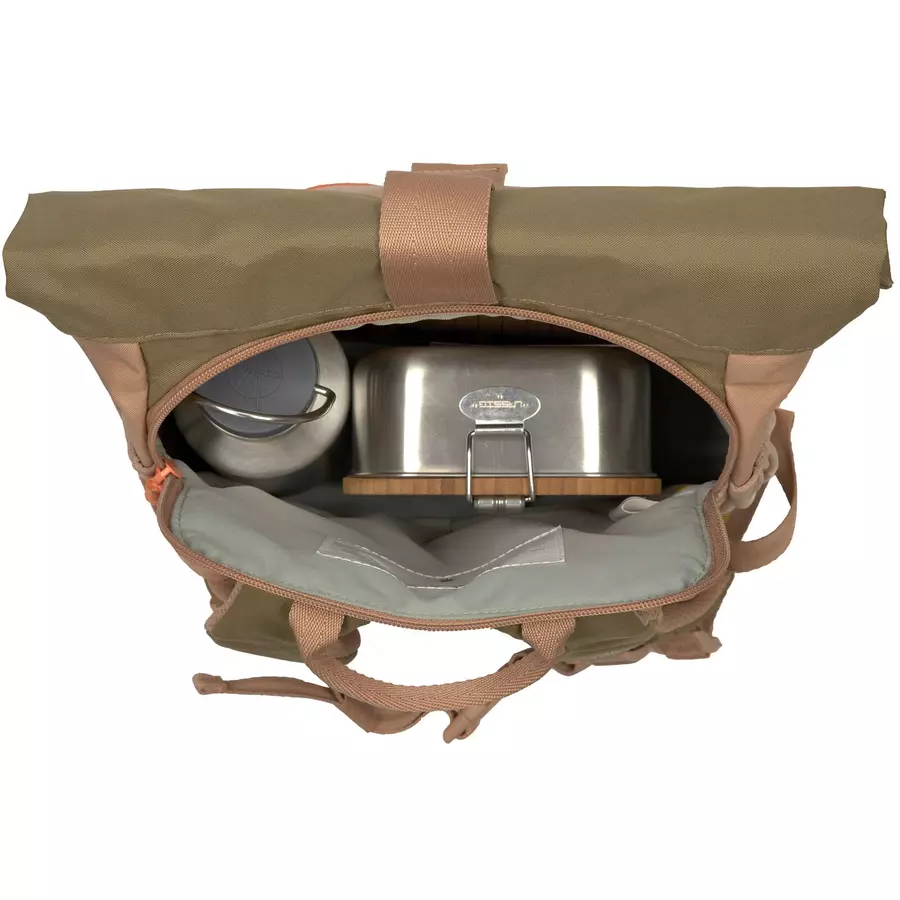 LÄSSIG Mini Rolltop Backpack, Nature hazelnut
