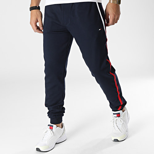 Pantalon Jogging A Bandes Trim 7555 Bleu Marine