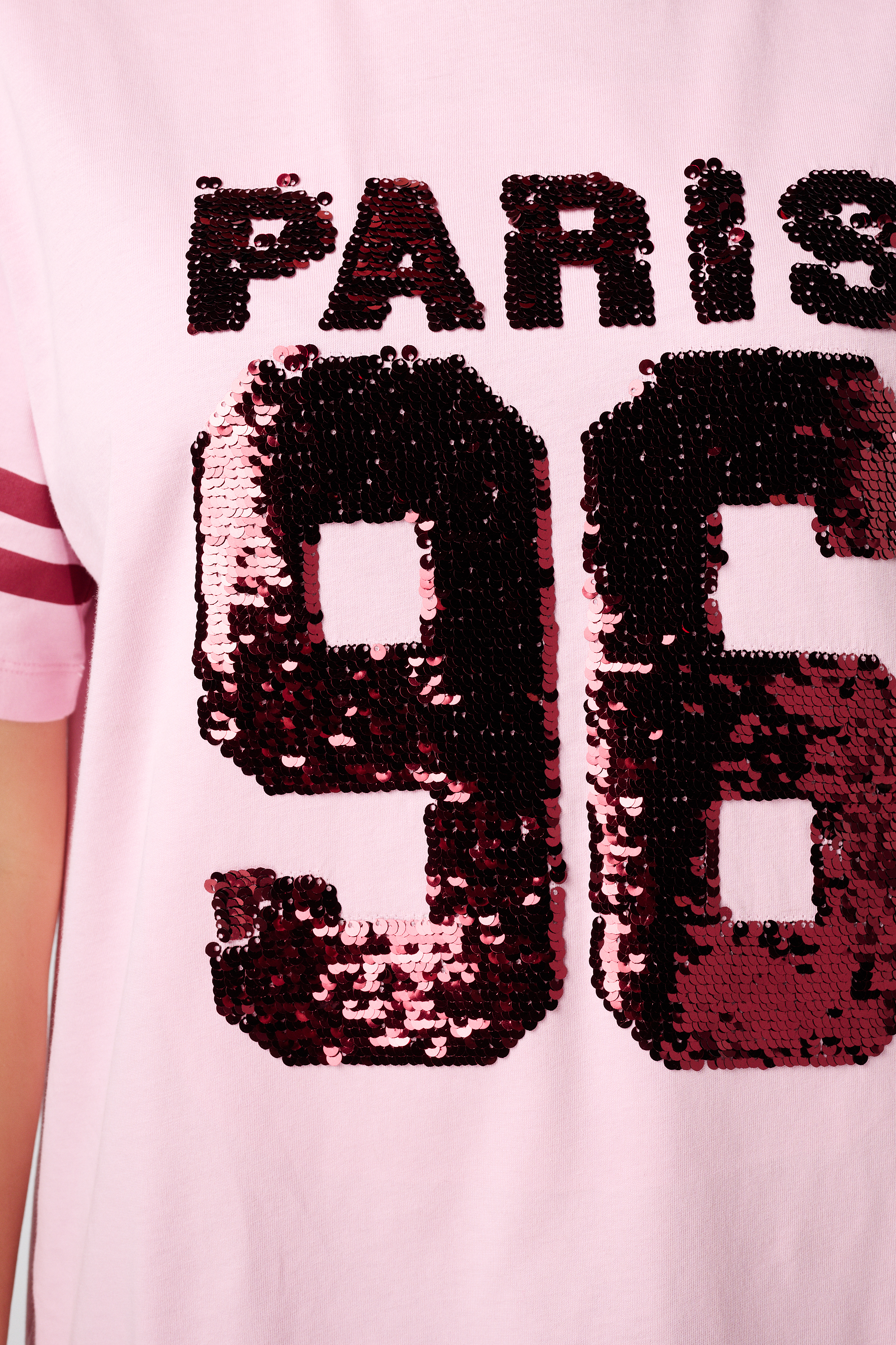 T-shirt met pailletten Licht pink