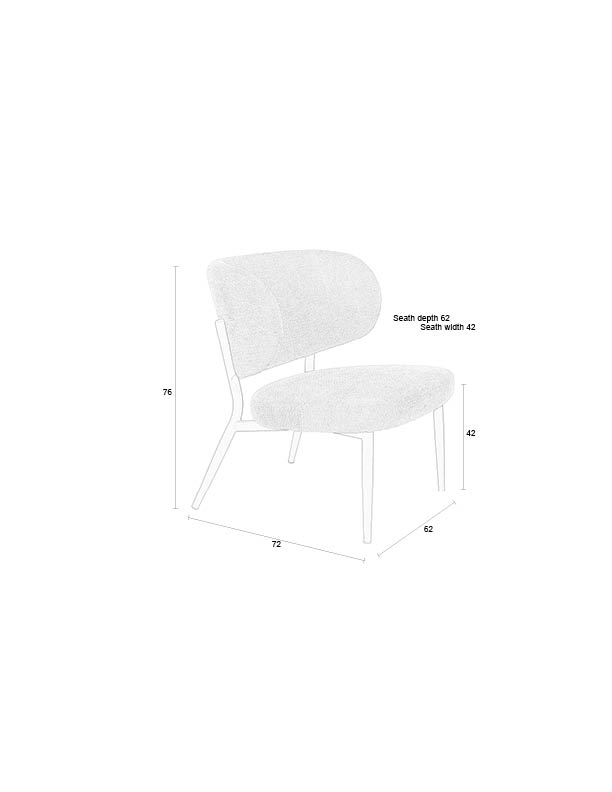 Fauteuil Sanne oranje grijs