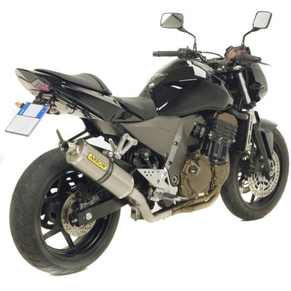 Silencieux Arrow Alu Race-tech embout acier - Gris