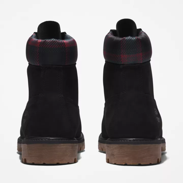 Bota Timberland Premium Masculina de 6 polegadas em Preto/Rosa