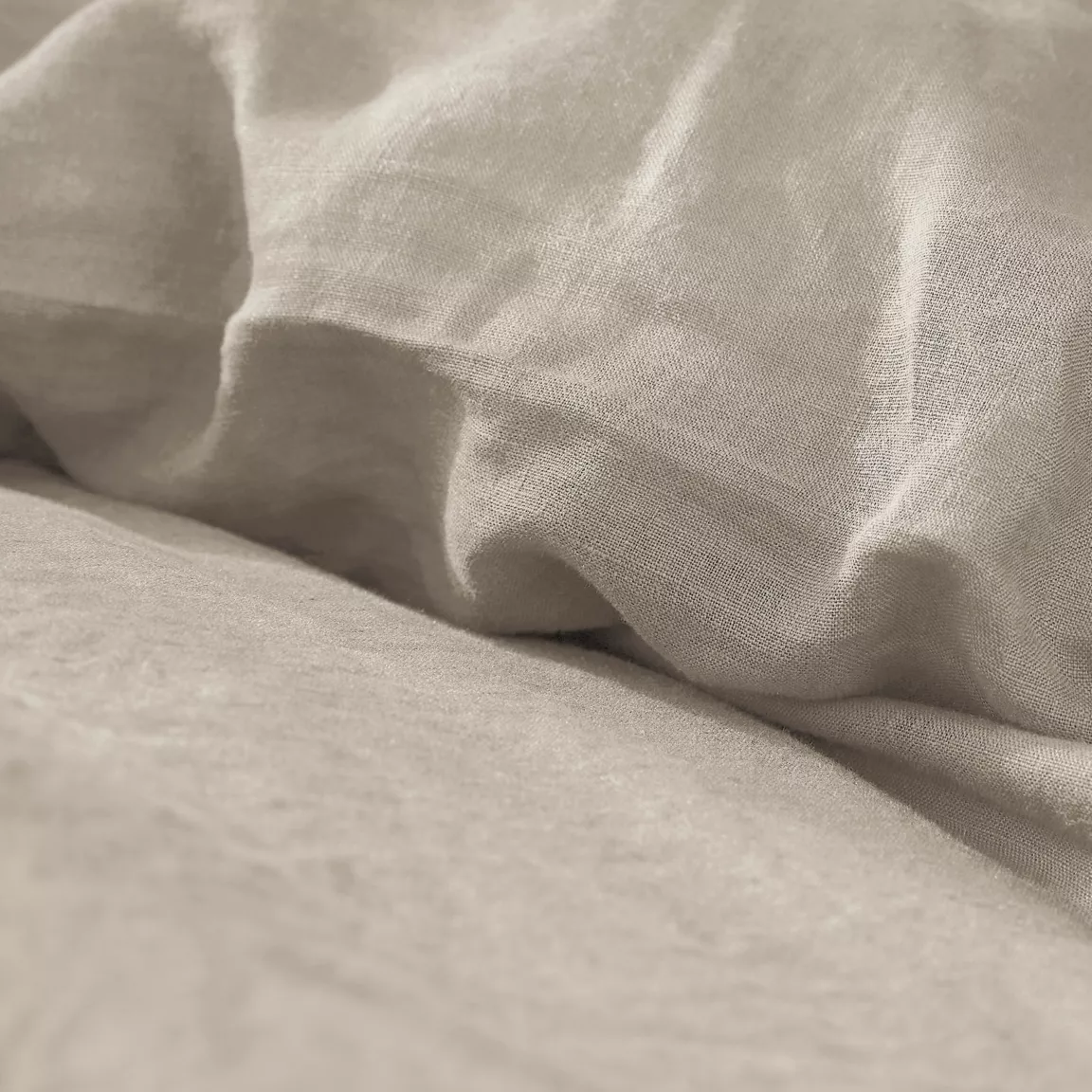 Housse de couette lin lavé (260 x 240 cm) Louise Beige