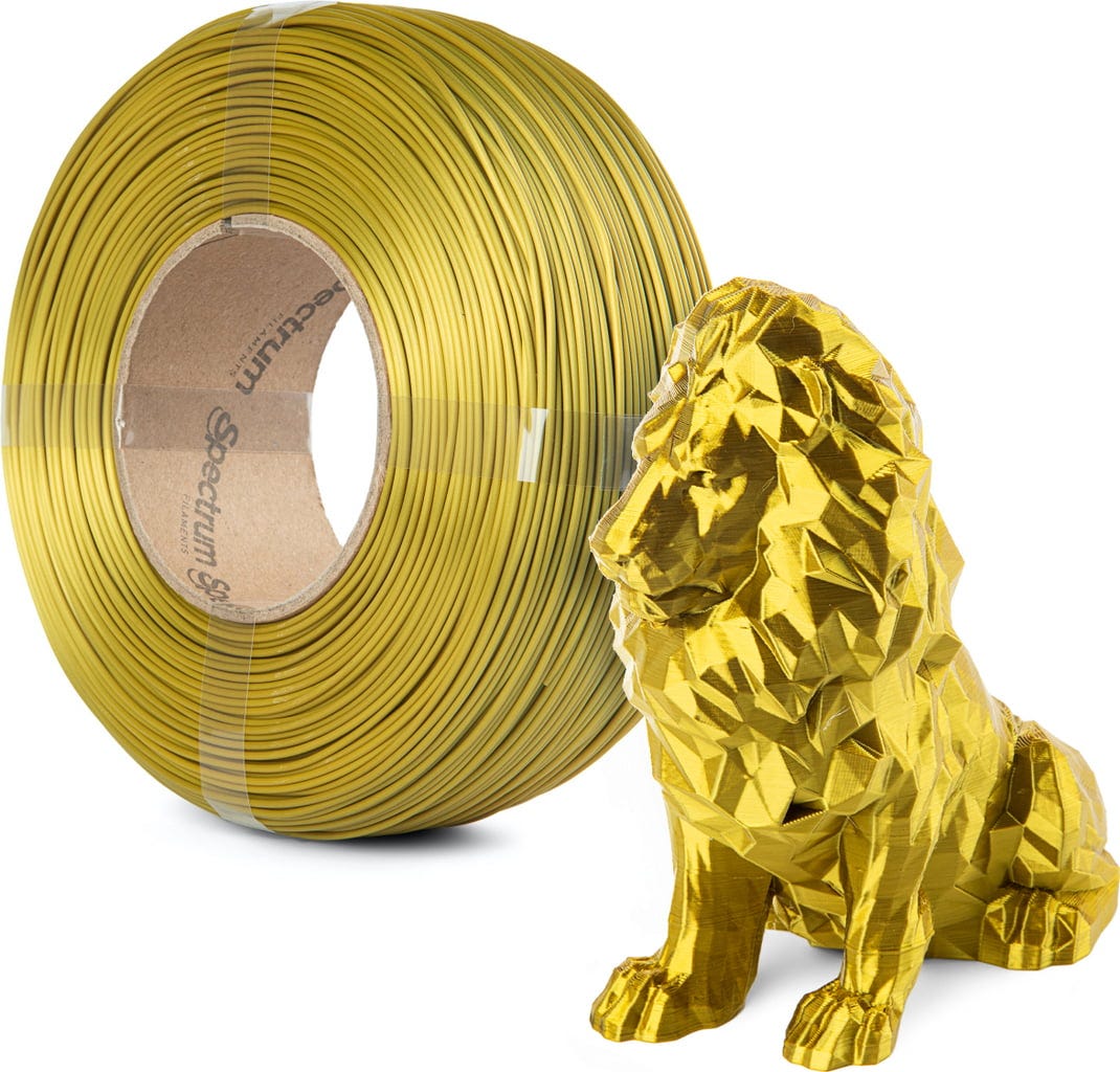 Spectrum  ReFill PLA Silk Glorious Gold, 1,75 mm / 1000 g    Refill PLA mit Silk Effekt in Glorious Gold