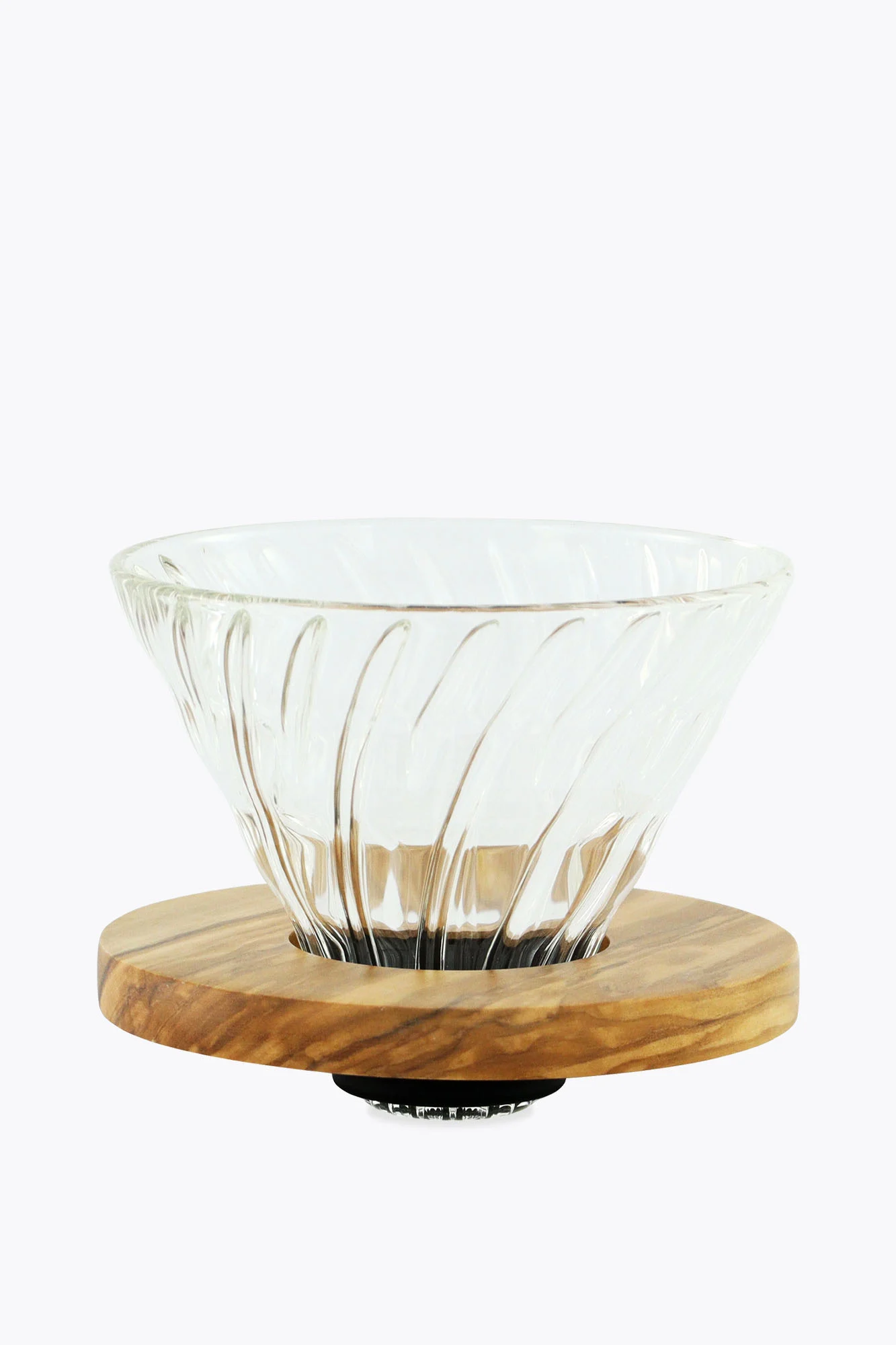 Hario V60 Glass Dripper 02 Olive Wood Kaffeefilter (Handfilter)