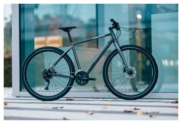 Vélo Fitness Cube Hyde Shimano Alivio/Acera 9V 700 mm Gris Graphite