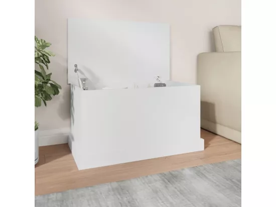 Boîte de rangement blanc 70x40x38 cm bois d'ingénierie
