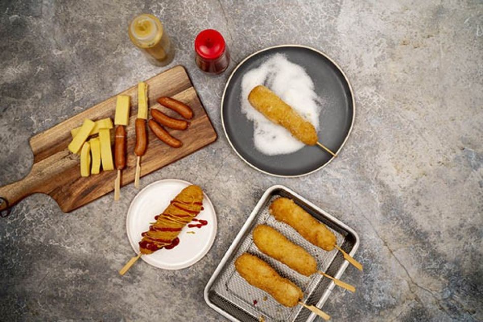 Koreaanse Cheese Corn Dogs