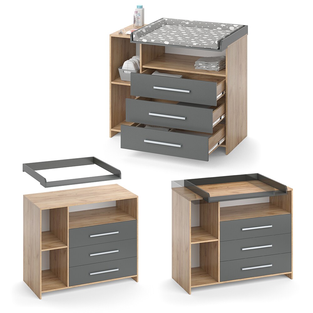Vicco Wickelkommode Babykommode Wickelregal Oskar Babymöbel Wickeltisch