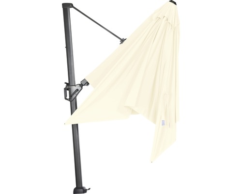 Zwevende parasol Sunset N+ Ø300 H 200 cm polyester 300g/m² ecru