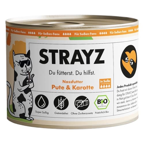 STRAYZ BIO Katze Pute & Karotte in Soße