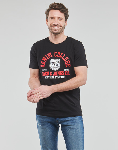 Jack & Jones - JJELOGO TEE SS O-NECK - Noir