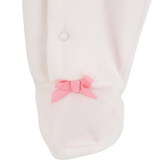 Pyjama velours Lapin Câlin   Rose pois        de               P'tit bisou