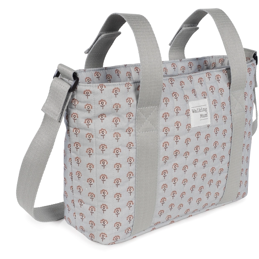 Walking Mum Crossbody Tasche Indian Lotus grau