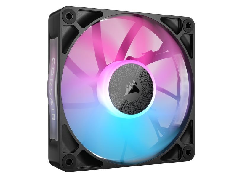 Corsair PC-Lüfter iCUE LINK RX120 RGB Schwarz, 3er Starter- Leistungsfähige RGB PWM-Lüfter mit hochwertiger Flüssigkristallpolymer-Konstruktion und CORSAIR AirGuide-Technologie