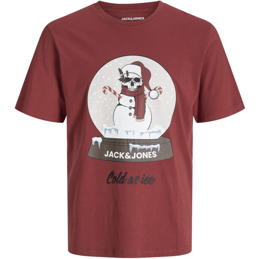 Køb Jack & Jones Junior Brick Red Jjnoel Xmas Tee Ss Crew Neck Jnr