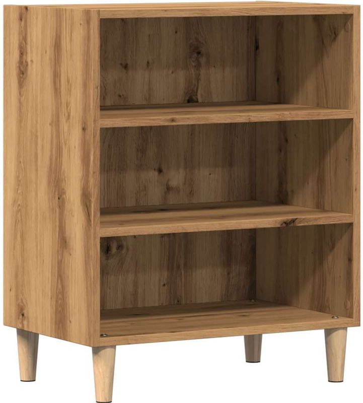 vidaXL - Dressoir - Eikenkleurig - Bewerkte Hout - 57x35x75 cm