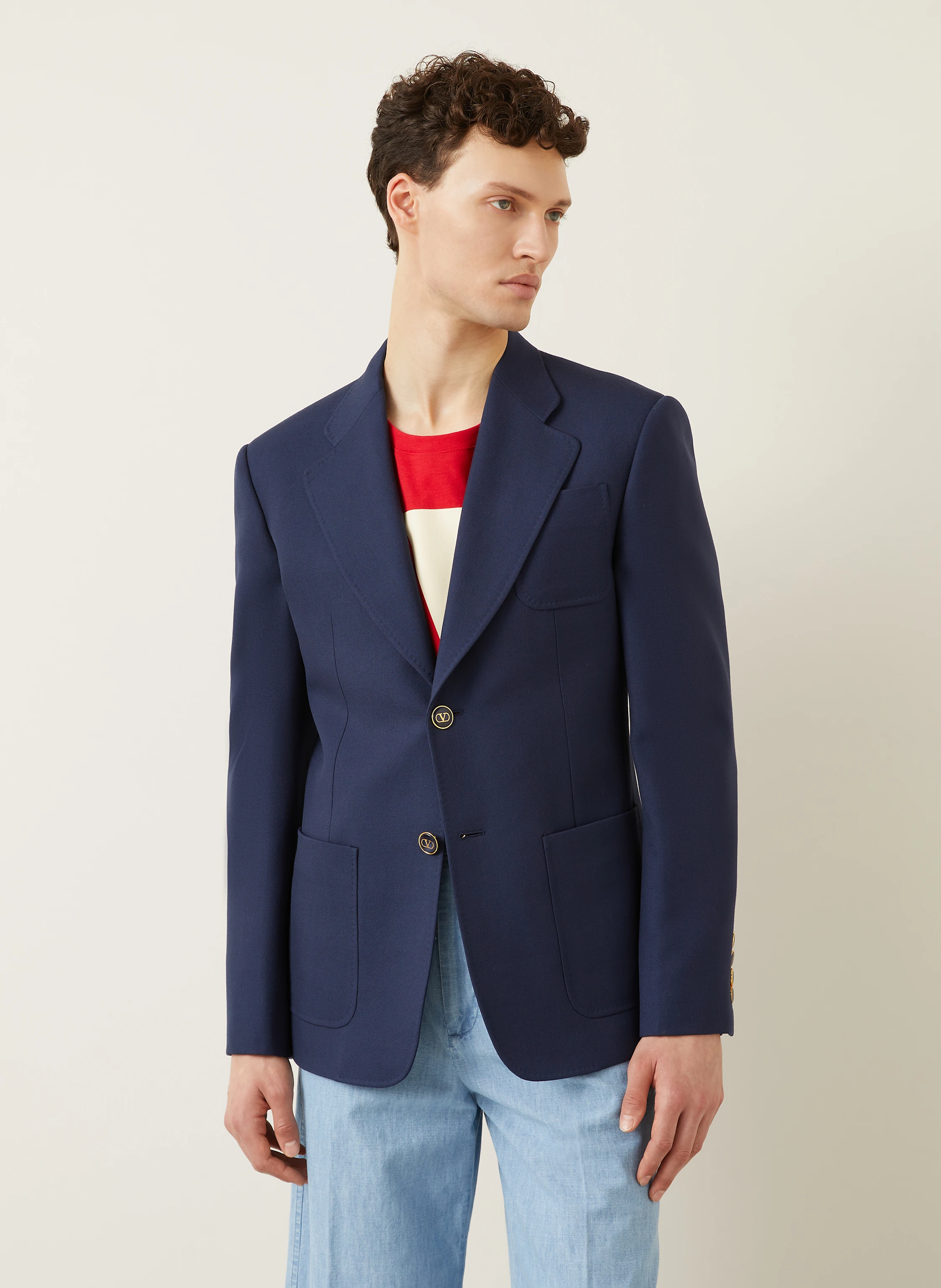 VALENTINO Sakko Slim Fit mit Leinen