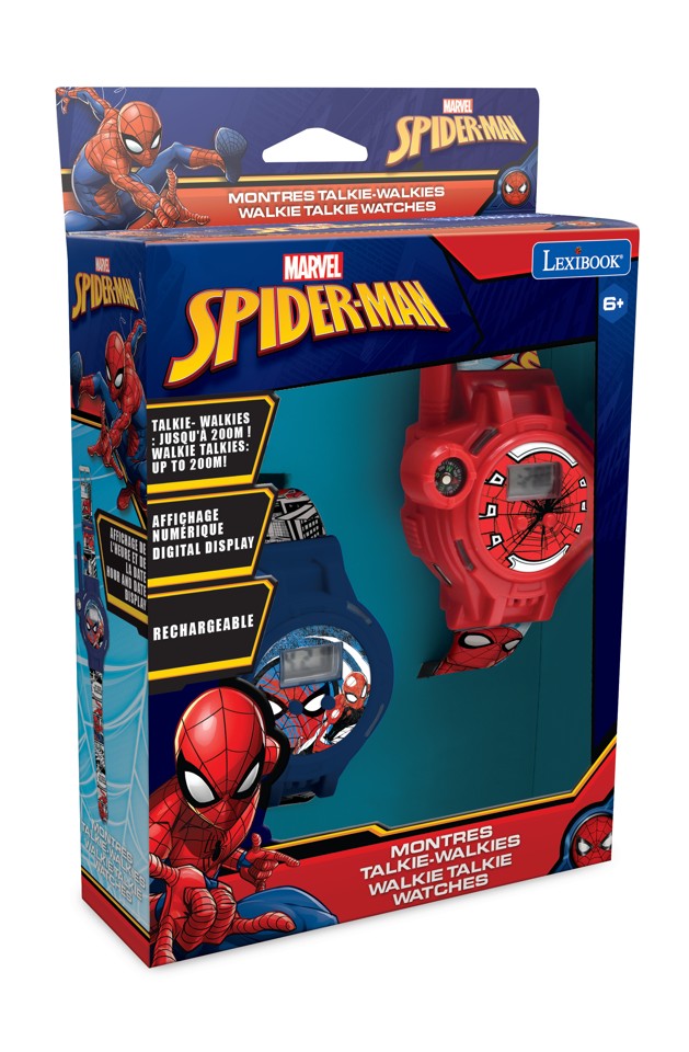 Lexibook - Spider-Man - 2-i-1 Walkie Talkie Ur (200 m)