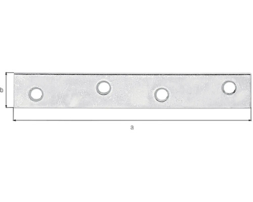 Platte connector 100x15 mm sendzimir verzinkt 1 stuk