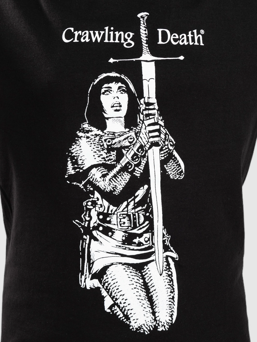 Crawling Death Sword By Wally Wood T-Shirt black
