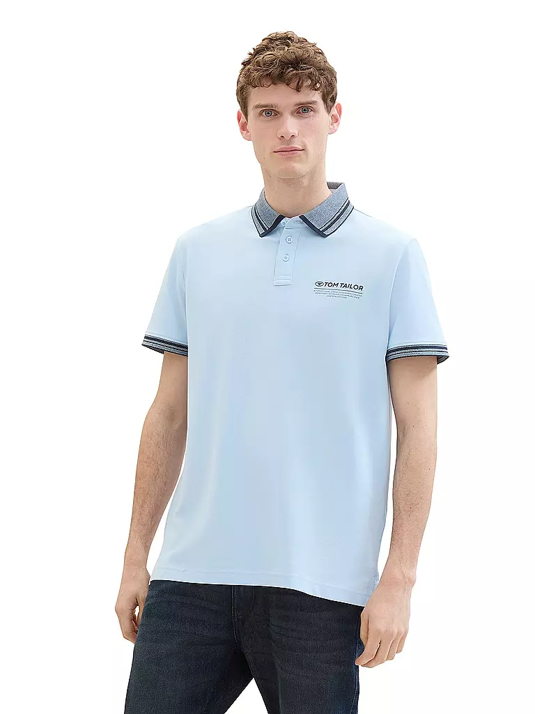 TOM TAILOR Poloshirt hellblau