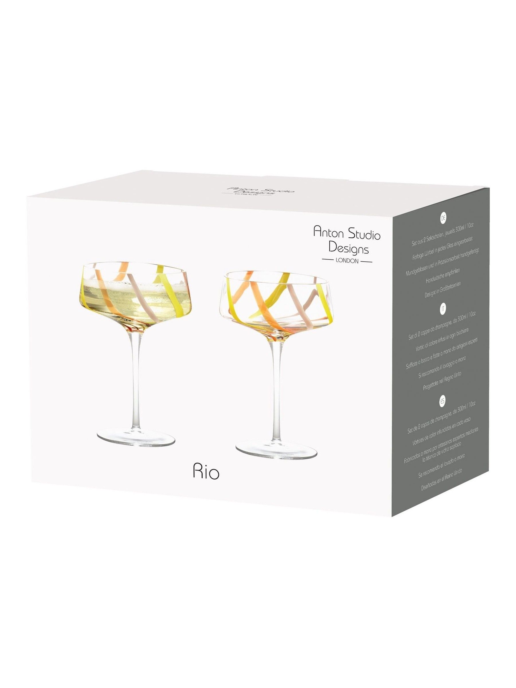 Anton Studio Designs set van 2 Rio champagnecoupes