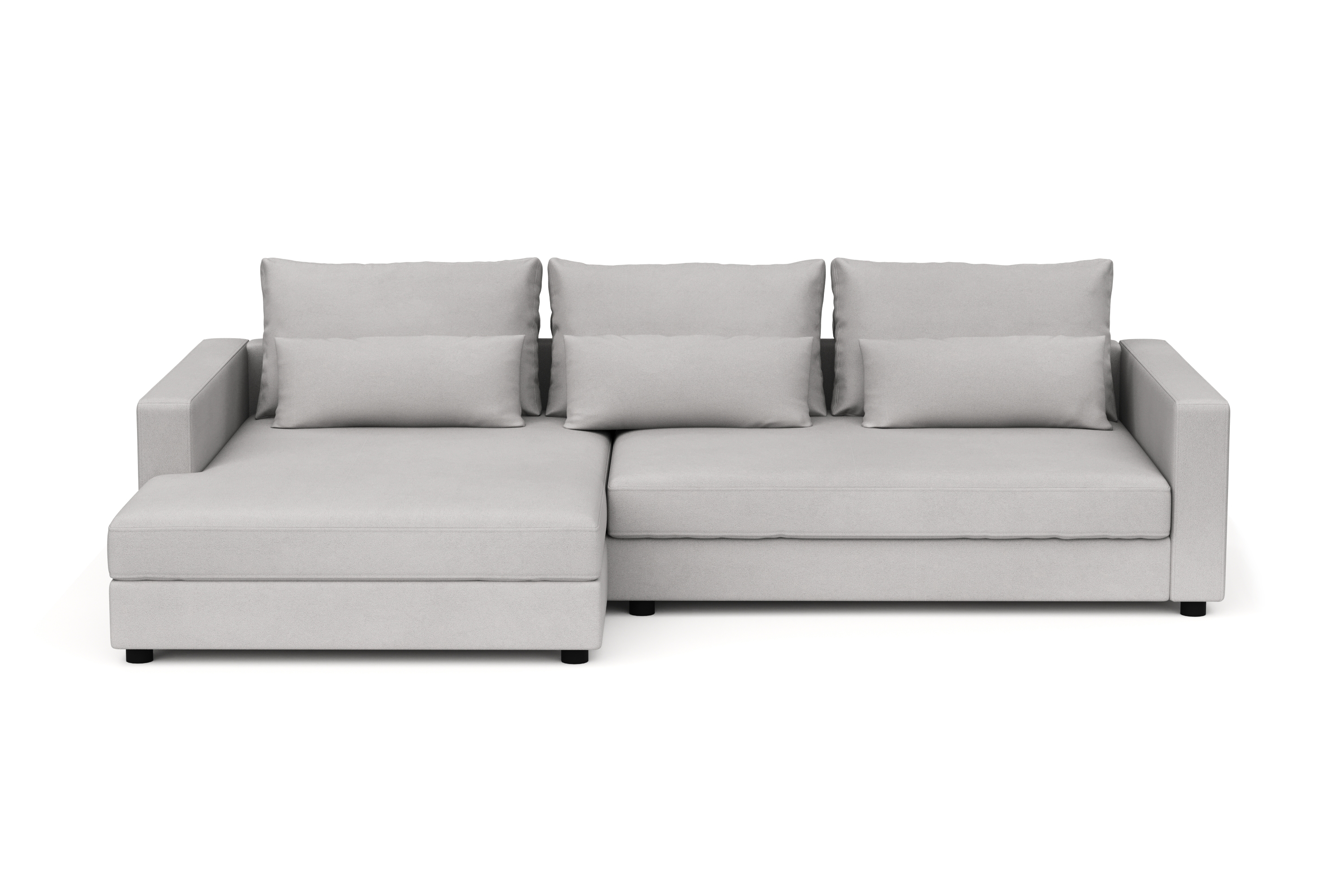 Ecksofa NAEL links hellgrau
