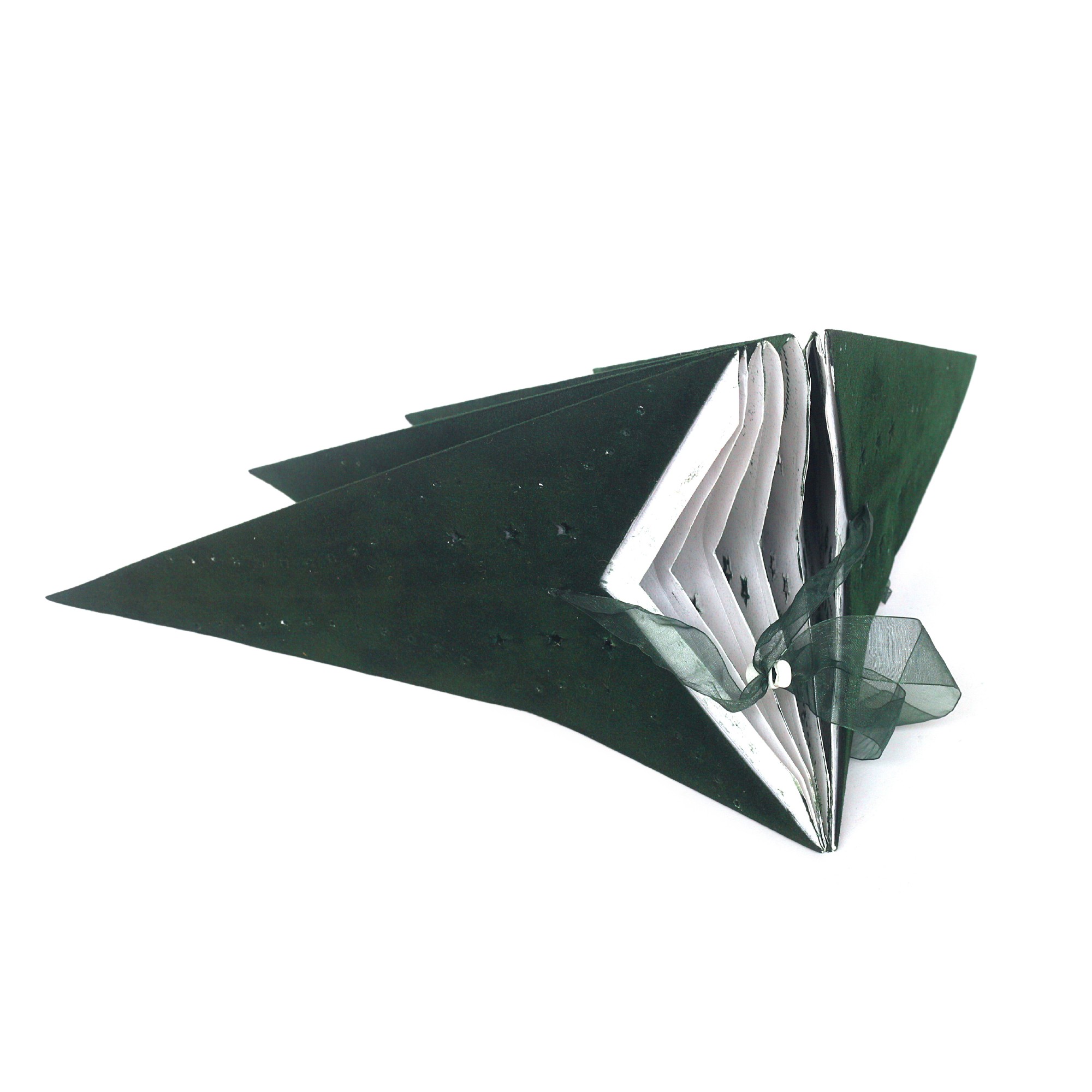 Papierlampe Stern 'Uranos', grün, Ø 75 cm, H 17 cm von fischer's lagerhaus