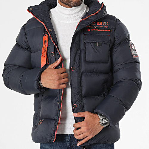 Doudoune Capuche Bleu Marine
