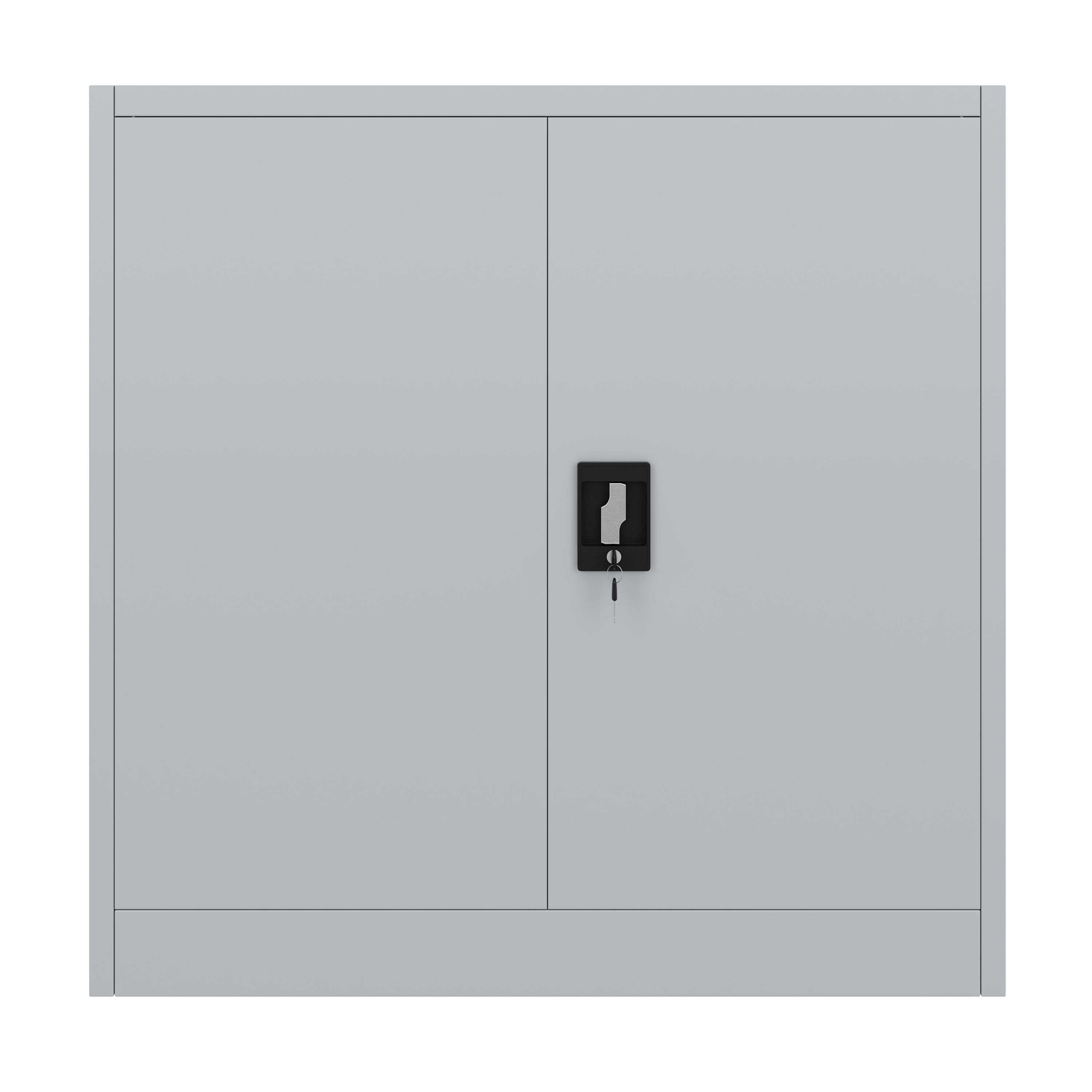 Aktenschrank mit 3 Böden 90 x 90 cm grau