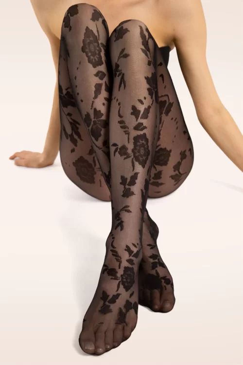 Fiorella Flores panty in zwart