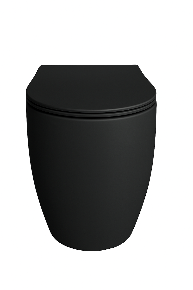 Isvea Sentimenti staande toiletpot randloos 52x36cm zwart