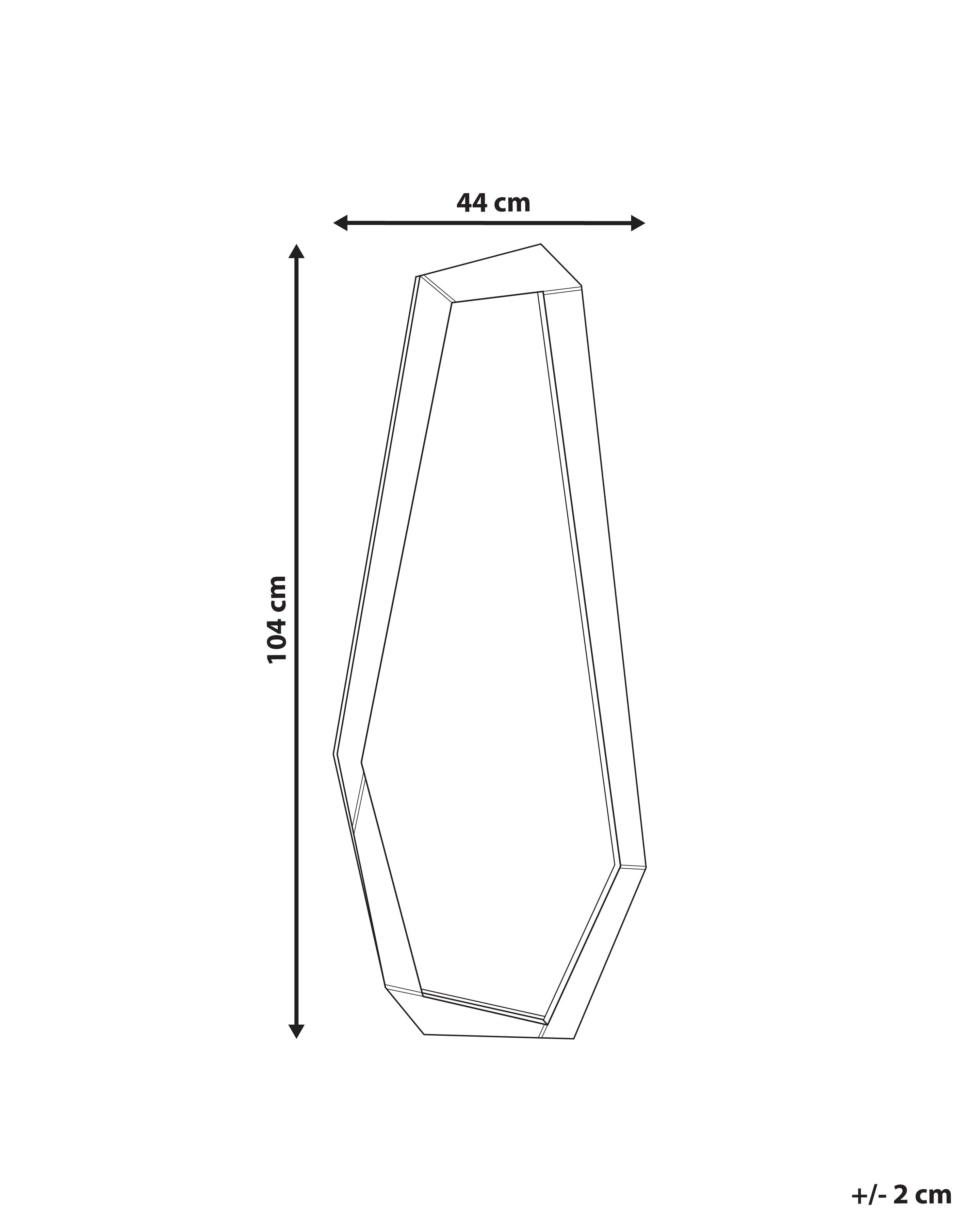 Wandspiegel CHANU 44 cm 104 cm Zilver