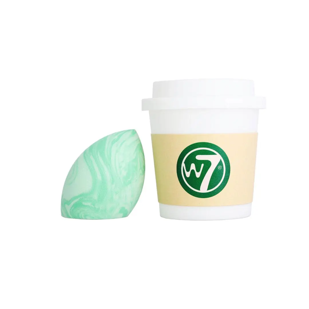 Matcha Latte Beauty Sponge with cup holder