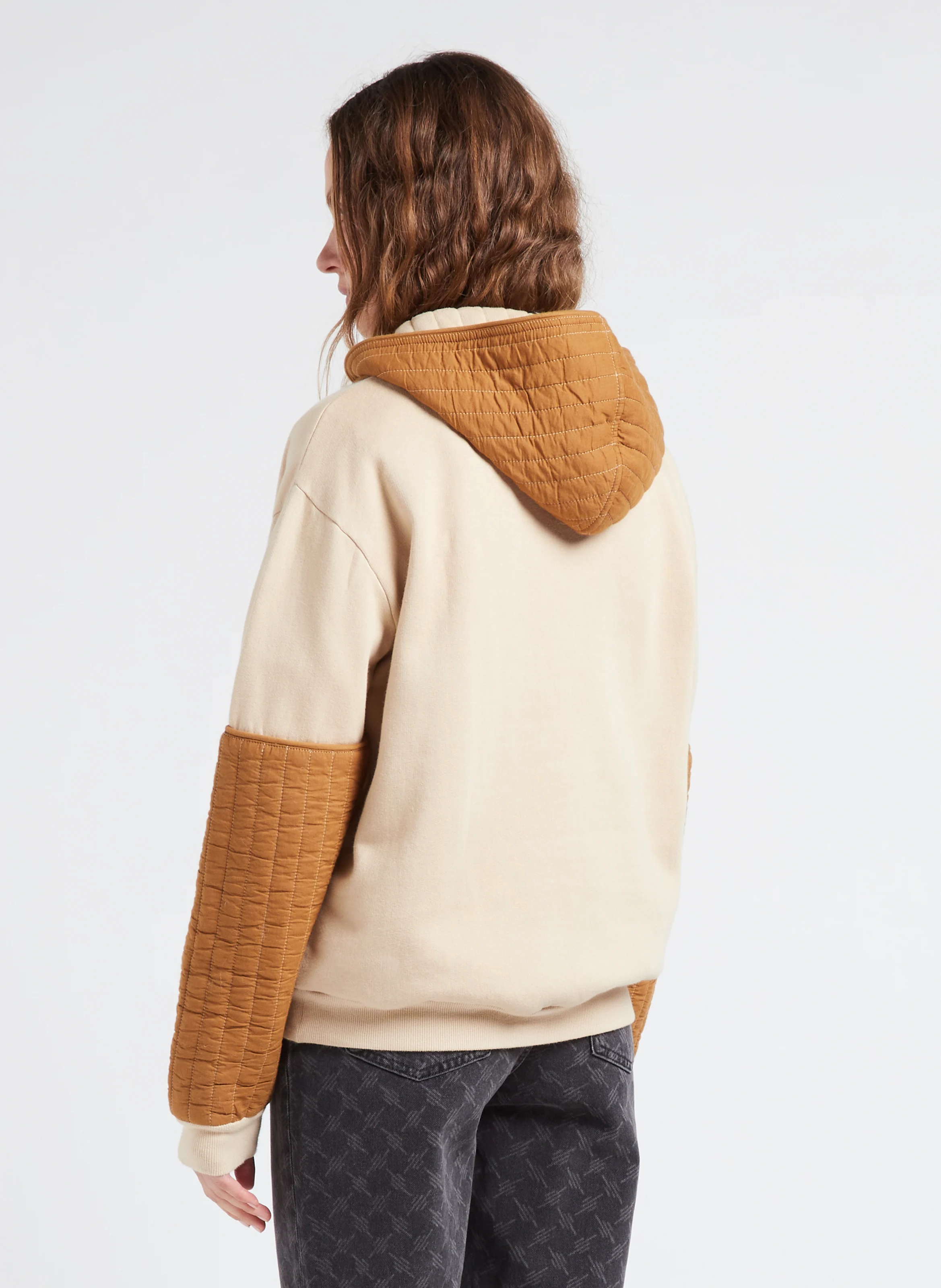 STRONG - Sweat col rond en coton mélangé | Beige