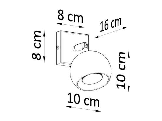 Sollux OCULARE 1 projecteur noir, GU10