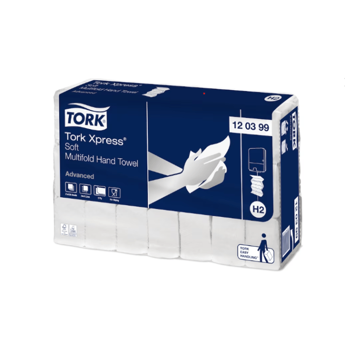 Tork 120399 Handdoekjes Tork Express H2 Multifold advanced 2-laags wit (120399)