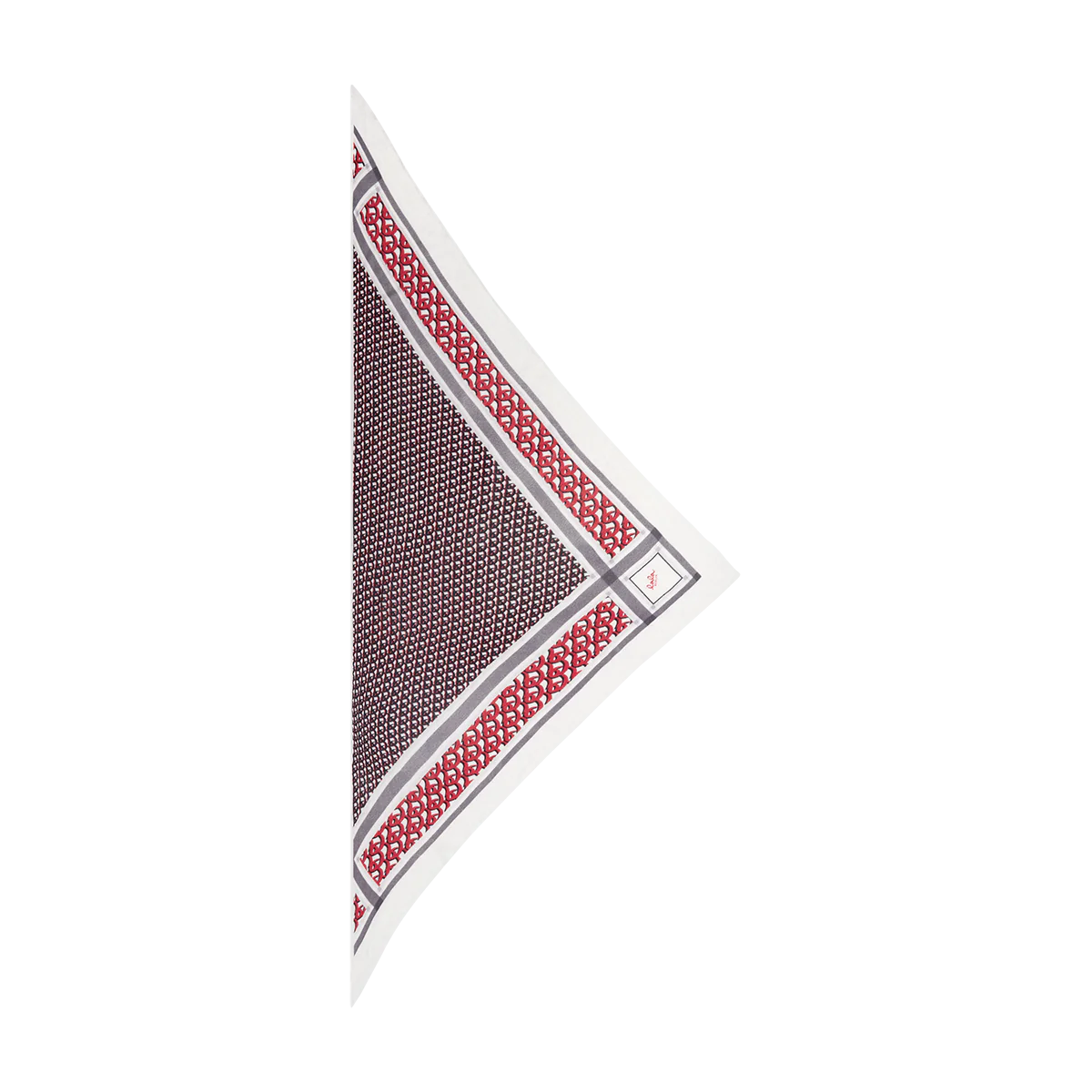 Lala Berlin  Triangle monogram tørklæde - Tango Red on Alabastro