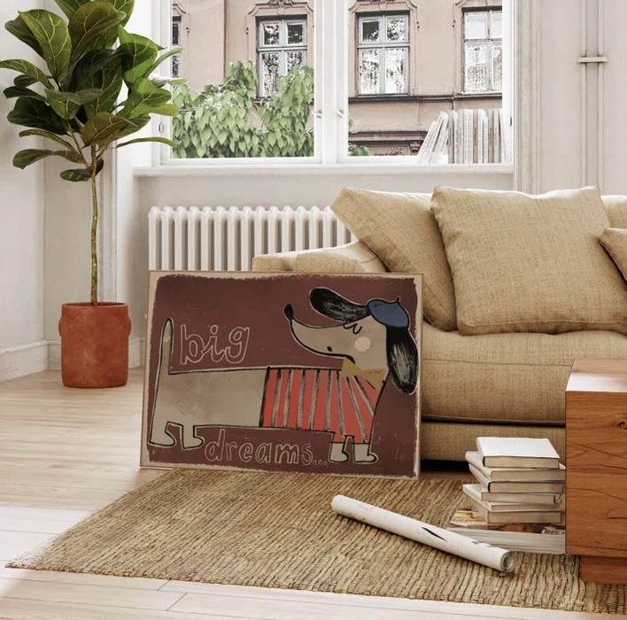 Poster kinderkamer teckel