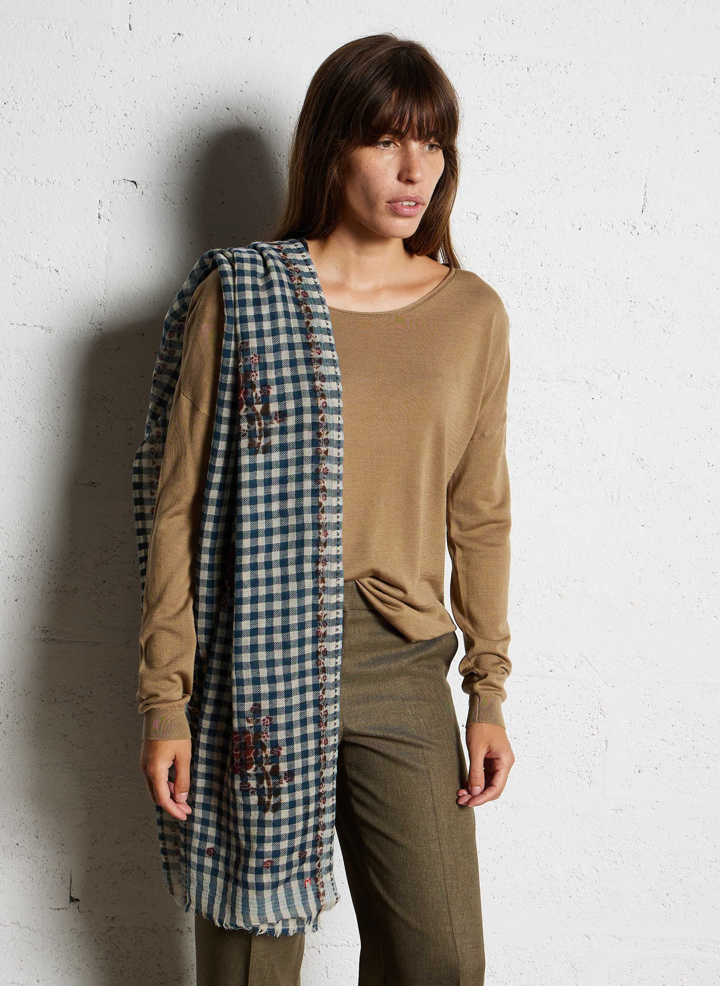 N°693 - Echarpe en laine | Bleu