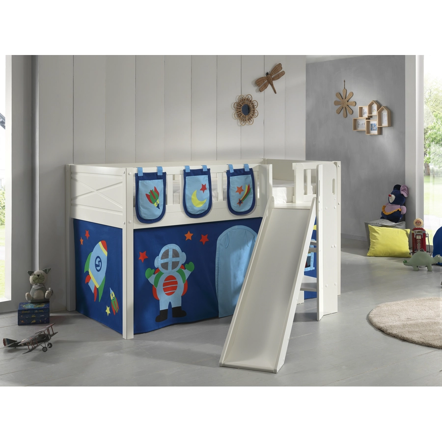 VIPACK Spielbett SCOTT 90 x 200 cm 2-teilig Astro weiß