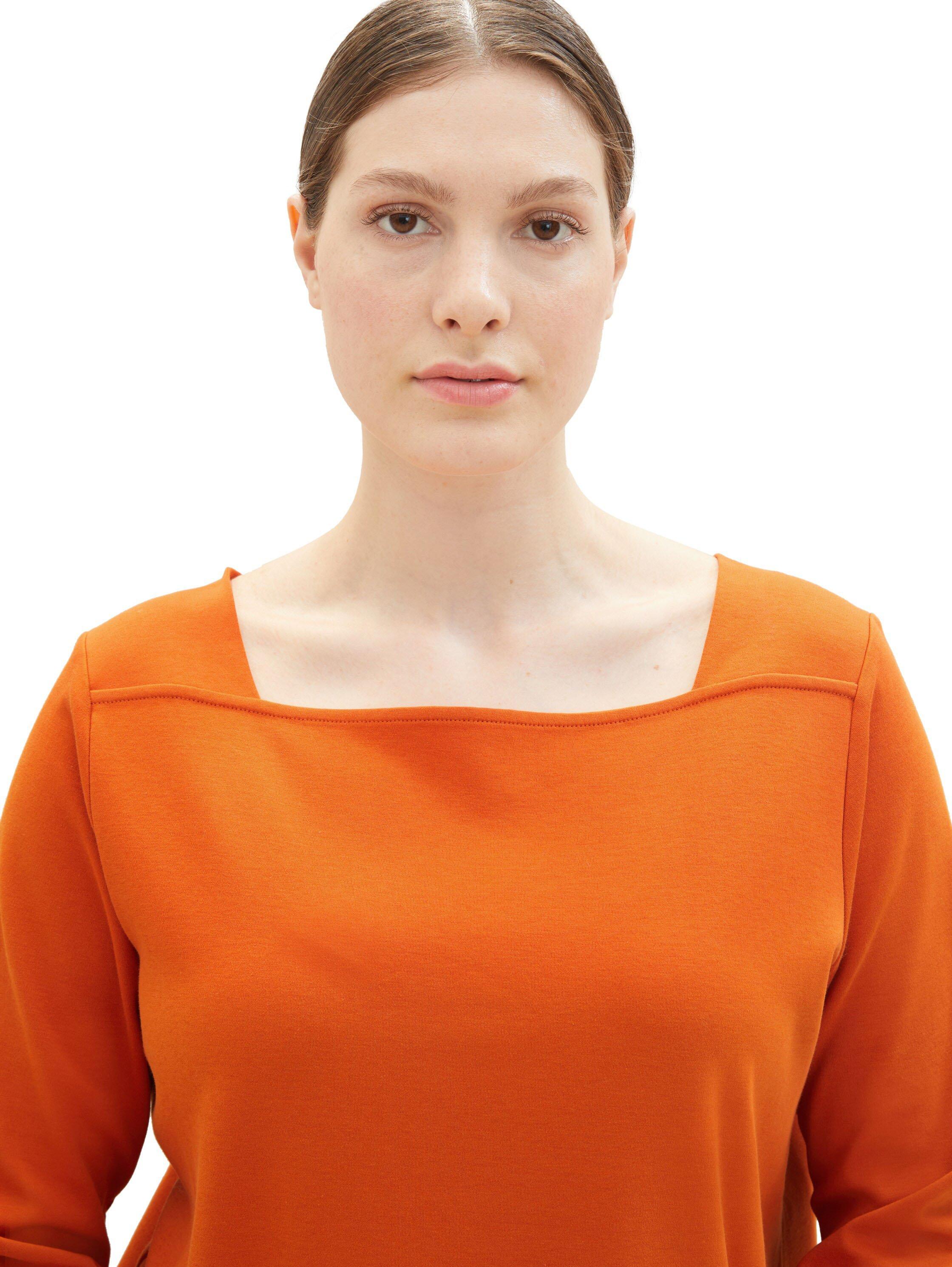 Langarmshirt mit Karreeausschnitt