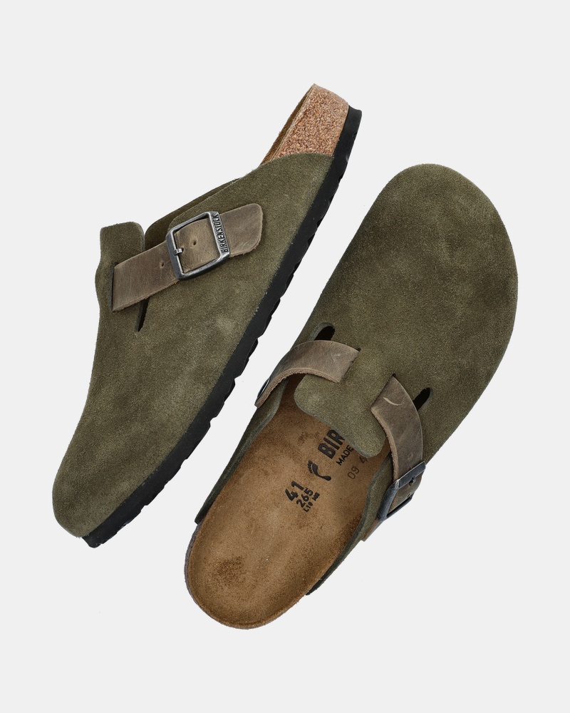 Birkenstock Boston Instapschoenen  - groen