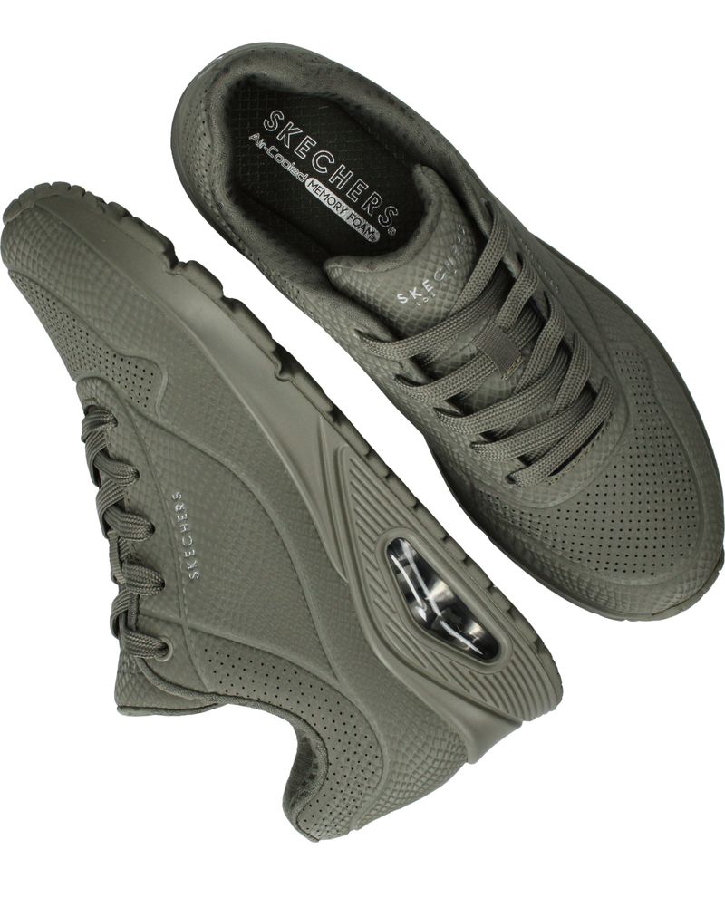 Skechers Uno Shiny Scale Sneakers Groen Dames