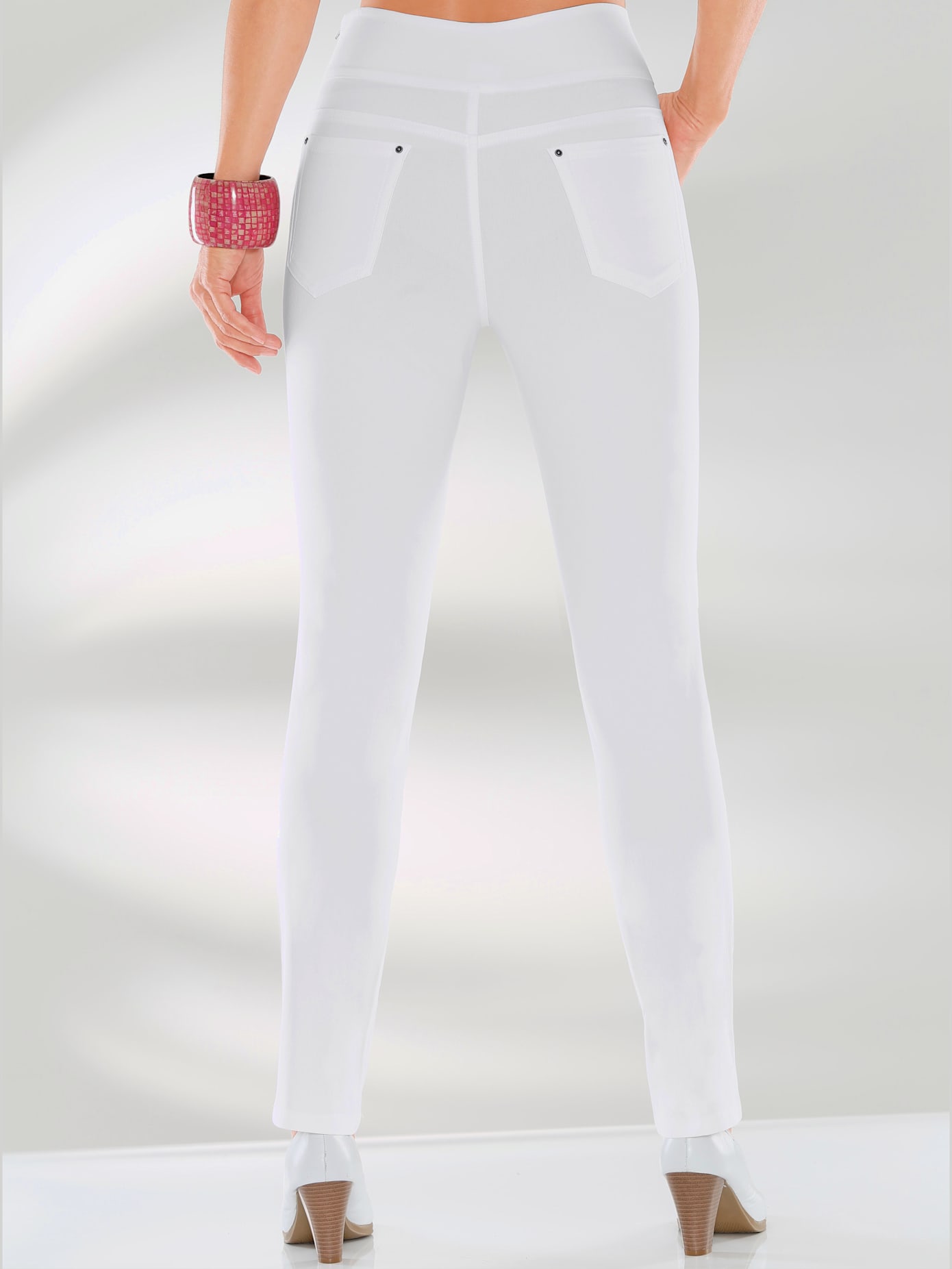 Pantalon ceinture haute affinante à glissière