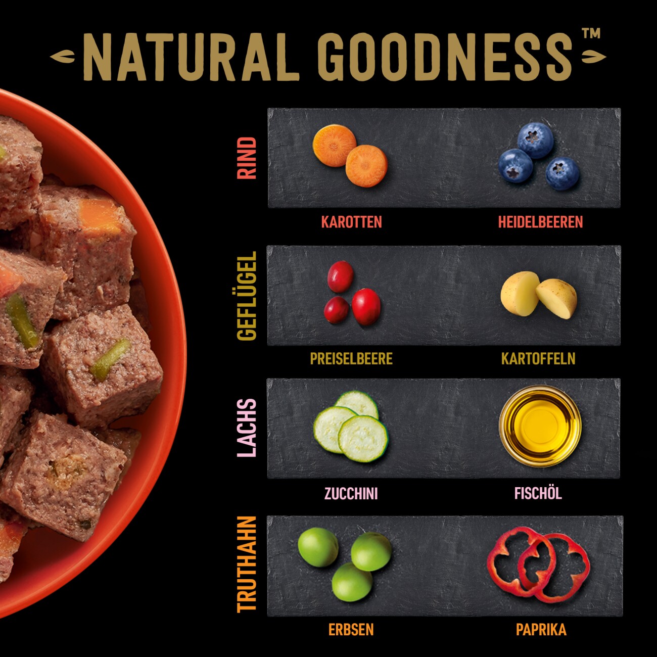Cesar NATURAL GOODNESS Mega-Pack Terrine 4 Varietäten 24 x 100g