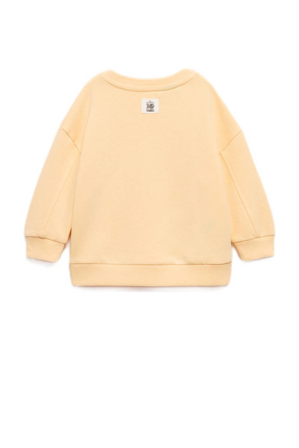 Mango Kids Disney sweater met printopdruk lichtgeel