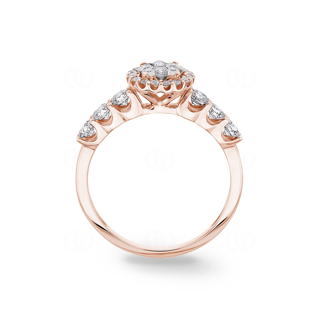 Verlobungsring 750/18 K Roségold mit Diamanten 0.75 ct H/si by CHRISTIAN